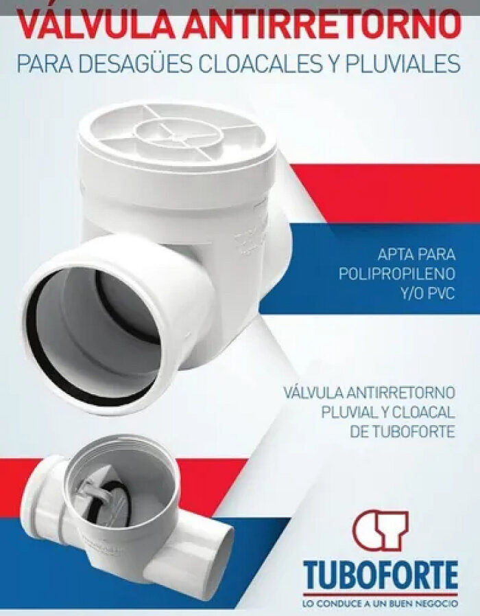VALVULA ANTIRRETORNO CLOACAL PLUVIAL TUBOFORTE