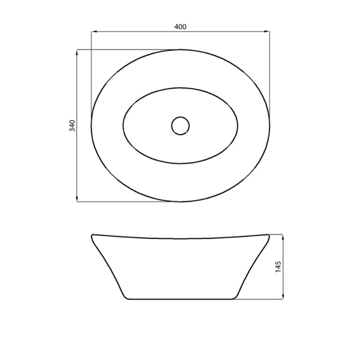 TORI CUENCO BACHA DE APOYAR OVALADA FERRUM ( L60KF B )