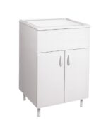 AMUBE TRENTO MUEBLE P/LAVADERO BCO. 57 x 46.5 x 83 cm 2 ptas. C/MESADA ACRILICO ( PARA ARMAR )