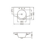 MARINA LAVATORIO 65cm 1 ag ( LH61J )