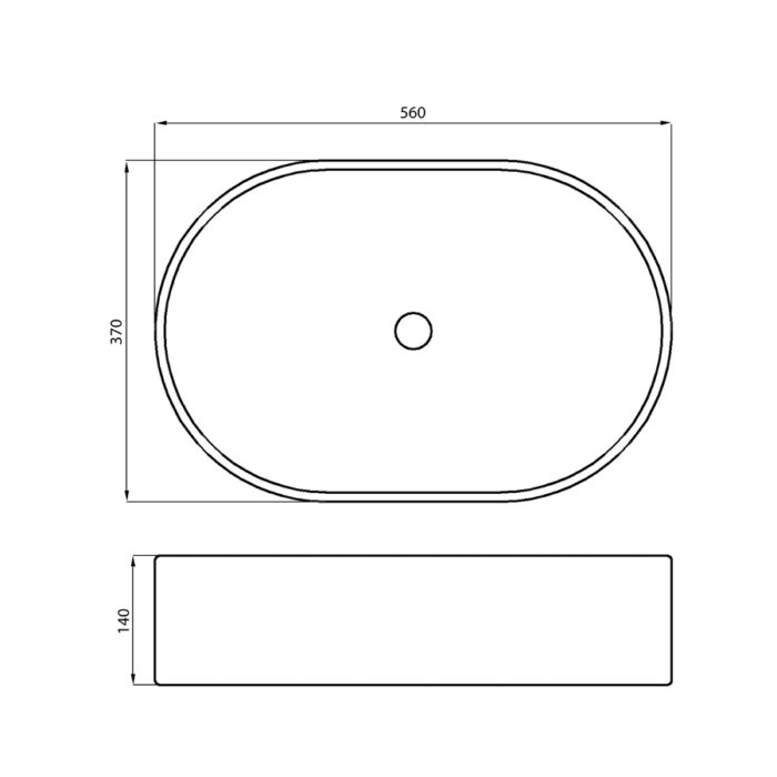 BACHA TORI OVAL 56X37 AP (LK385) BL