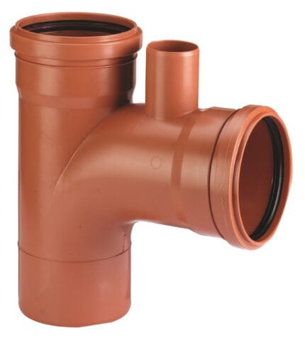 Ramal Simple a 90 C/Vent 110X110 Duratop Marron