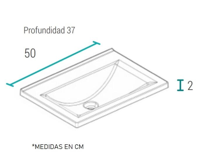 Schneider Mesada Marmolina 50 Cm ( Discontinuado )