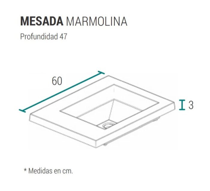 SCHNEIDER MESADA MARMOLINA 60 cm (D)