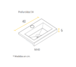 SCHNEIDER MESADA 40 cm MONOCOMANDO TERRA ( MT40M )