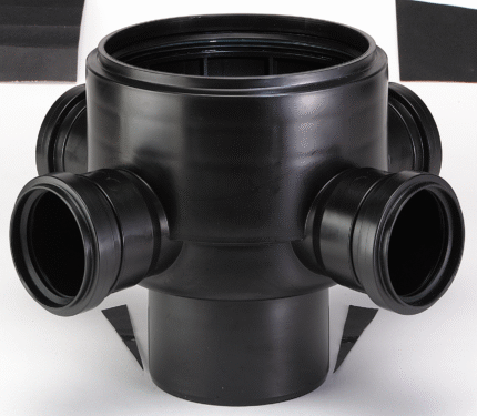 BOCA ACCESO VERTICAL 160 sal.110 c/4 ent.63 DURATOP X NEGRO