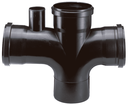 RAMAL DOBLE C/VENT 180ø 110X110 DURATOP X NEGRO