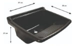 PILETA LAVADERO PVC NEGRA 24 LTS. WATERPLAST ( PN24 )