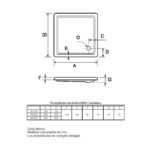 RECEPTACULO DUCHA NIZA CUADRADO 80x80x11.5 FERRUM (RA80 B)