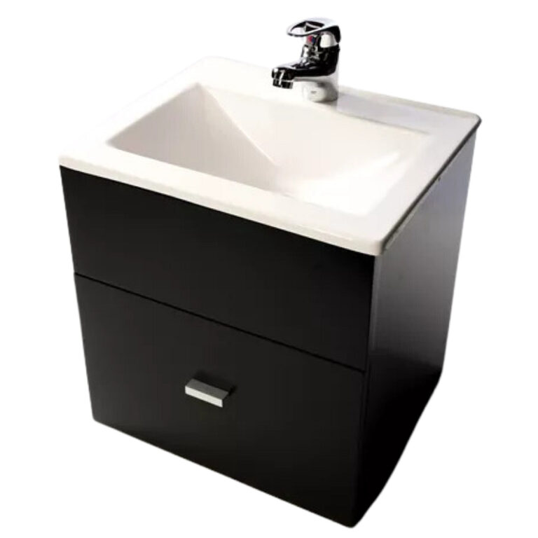 RIO VANITORY NEGRO COLGANTE 50x37x40 PUERTA VOLCABLE ( V1002 )