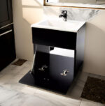 RIO VANITORY NEGRO COLGANTE 50x37x40 PUERTA VOLCABLE ( V1002 )