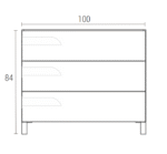 SCHNEIDER RIVO VANITORY 100 PVC BCO ( V100RB )
