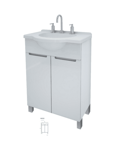 Schneider Gena Vanitory Bl 50X80X30 2 Puertas ( V50Gc ) (D)