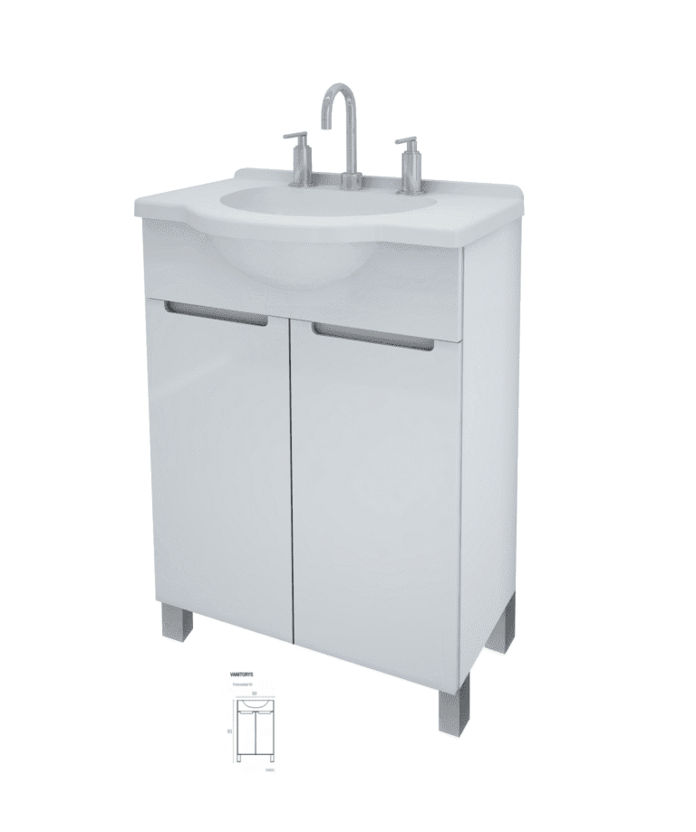 SCHNEIDER GENA VANITORY bl 50x80x30 2 puertas ( V50GC ) (D)