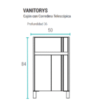 SCHNEIDER NATURE VANITORY 50 BLANCO TEXT ( V50NATXB )