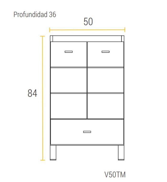 SCHNEIDER VANITORY 50 TERRA MATRIX WENGUE ( V50TMW )
