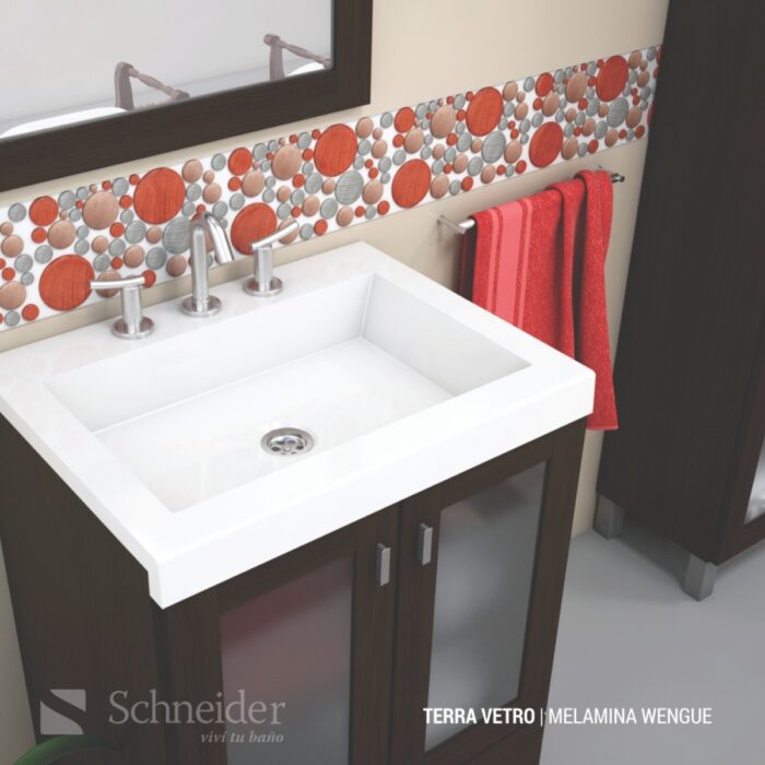 SCHNEIDER TERRA VETRO VANITORY WENGUE 50x57x36 2 puertas (V50TVW)