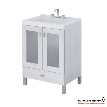 SCHNEIDER TERRA VETRO VANITORY BLANCO 50x57x36 2 puertas ( V50TVTXB )