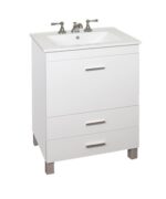 AMUBE VALI VANITORY BCO. 61 x 46.7 x 81 cm 1 pta. abatible 2 caj. C/MESADA LOZA 3 AG. ( PARA ARMAR )