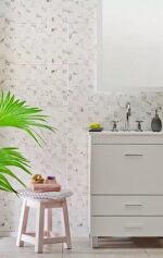 AMUBE VALI VANITORY BCO. 61 x 46.7 x 81 cm 1 pta. abatible 2 caj. C/MESADA LOZA 3 AG. ( PARA ARMAR )
