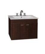 AMUBE NIZA VANITORY WENGUE COLGAR 62 x 40 x 48 cm 2 ptas. C/MESADA LOZA 3 AG. ( PARA ARMAR )