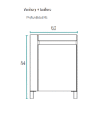SCHNEIDER AQUA CARVALHO VANITORY 60 ( V60AQC )