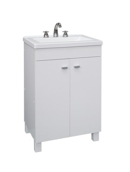 AMUBE ALBA VANITORY BCO. 52 x 38 x 83 cm 2 ptas. C/MESADA POLIURETANO 3 AG. ( PARA ARMAR )