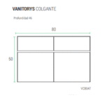 SCHNEIDER ATENAS VANITORY COLGANTE 80x50x46 MELAMINA WENGUE