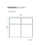 SCHNEIDER ATENAS VANITORY 60 COLGANTE BCO ( VC60ATPBS )
