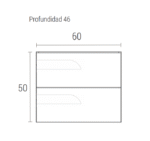 SCHNEIDER RIVO VANITORY COLG. 60 PVC ROV ( VC60RR )