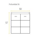 SCHNEIDER TERRA MATRIX VANITORY COLGANTE 50x57x36 BLANCO