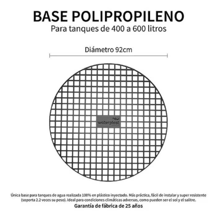 BASE P/TANQUES 400/600 LTS. WATERPLAST ( BP92 )