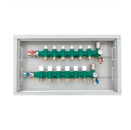 Kit Colectores Plasticos P/6 Circuitos 20 Mm. Entrada Izq. Tubotherm