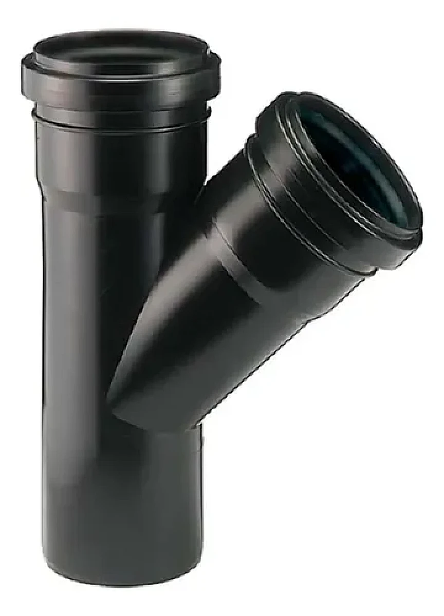 Ramal Simple 45º 032X032 Duratop X Negro Ramal Simple 45º 032X032 Duratop X Negro